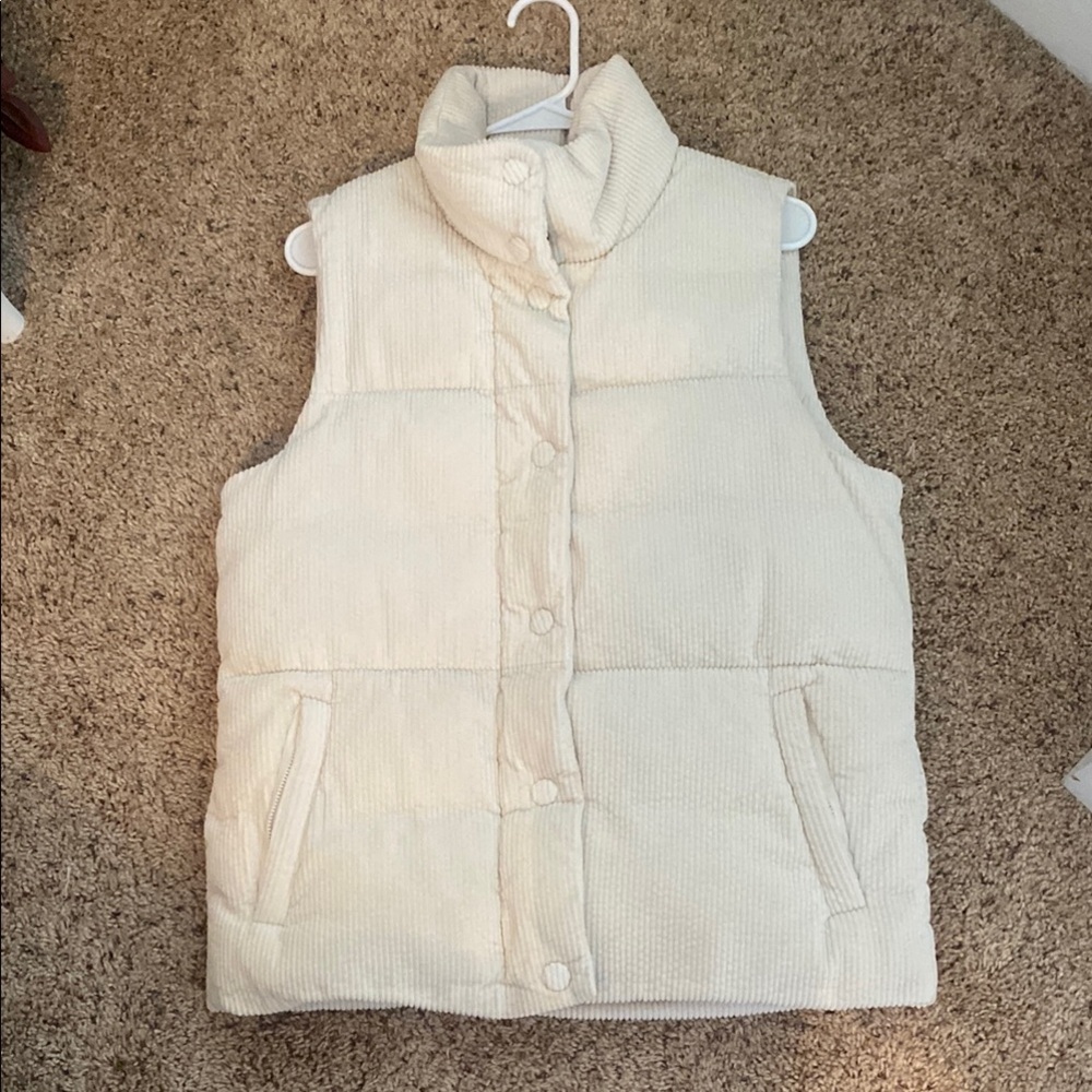 FRNCH Ivory Quilted Vest